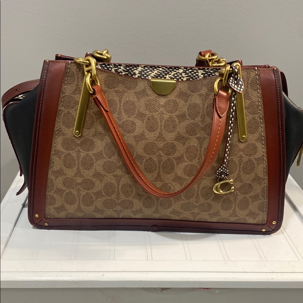 Coach Brown and Black Shoulder Bag